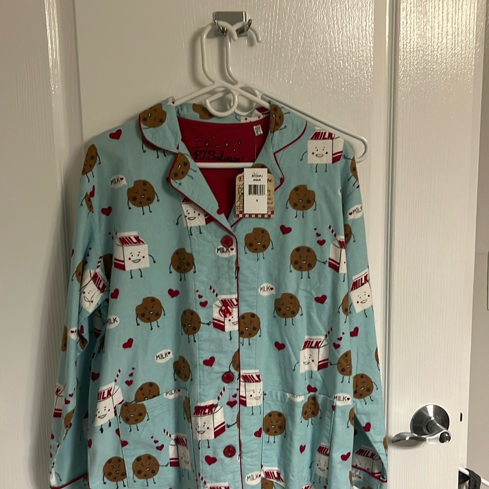 NWT PJ Salvage Flannel Women’s Size Small “Milk and Cookies” PJ Set *Price Firm*